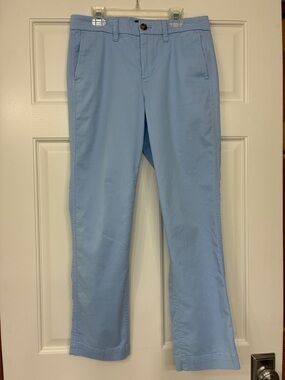 J. Crew Lt Blue High Rise Straight Leg Girlfriend Chino Pants Size 2
